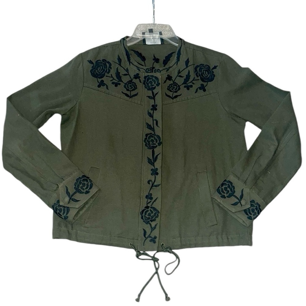 Lucky Brand Embroidered Utility Jacket Size Small - Picture 4 of 11